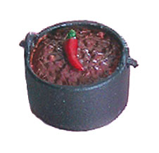 Dollhouse Miniature Chili In Pot